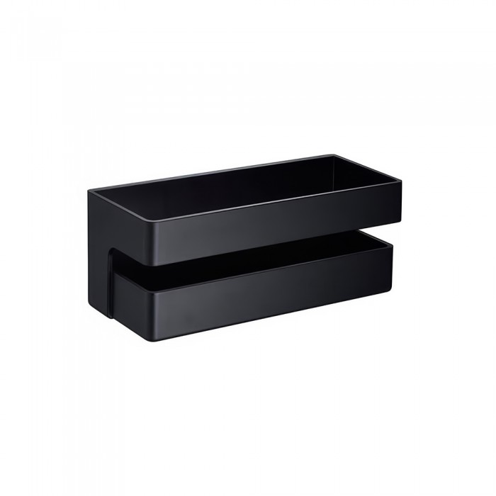 Θήκη Σαπουνιού / Καλλυντικών από PVC 280x110x105mm Μαύρο Ματ IMEX ANG005