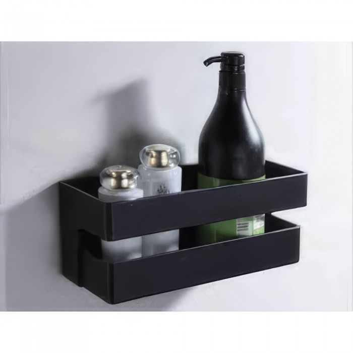 Θήκη Σαπουνιού / Καλλυντικών από PVC 280x110x105mm Μαύρο Ματ IMEX ANG005