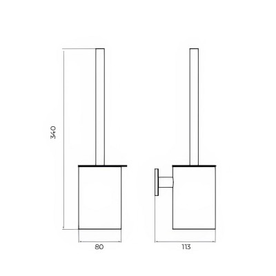 Πιγκάλ Κρεμαστό 340x113x80mm ACERO S316 IMEX PRACTIC CAP003-06/AC