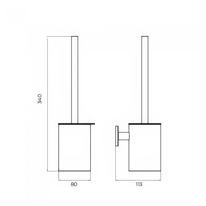 Πιγκάλ Κρεμαστό 340x113x80mm Black Gun Metal IMEX PRACTIC CAP003-06/BGM