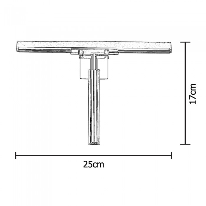 Καθαριστήρας Τζαμιών -T- Καμπίνας 250x170mm Χρωμέ IMEX LIMP001