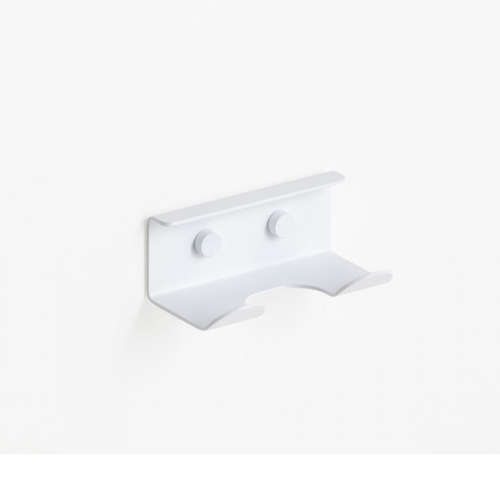 Άγκιστρο Μπάνιου Διπλό 100x58x42mm Λευκό Ματ Torrent Manillons Group Imex SLIM SLIM001/BL