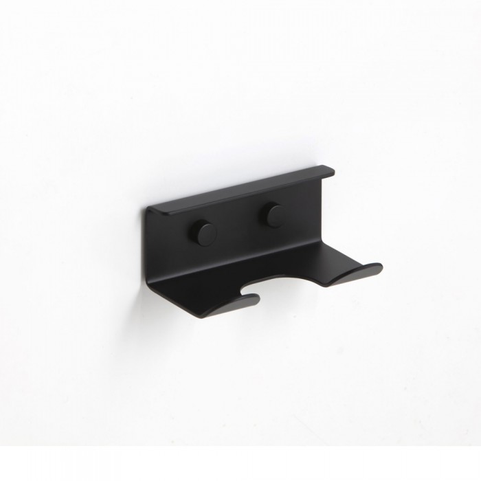 Άγκιστρο Μπάνιου Διπλό 100x58x42mm Μαύρο Ματ Torrent Manillons Group Imex SLIM SLIM001/NG