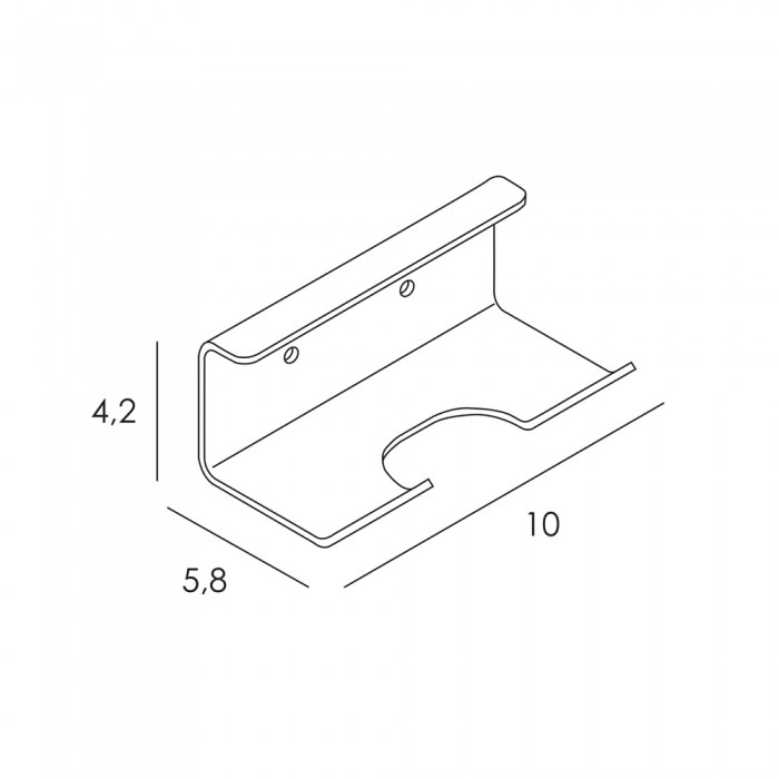 Άγκιστρο Μπάνιου Διπλό 100x58x42mm Μαύρο Ματ Torrent Manillons Group Imex SLIM SLIM001/NG