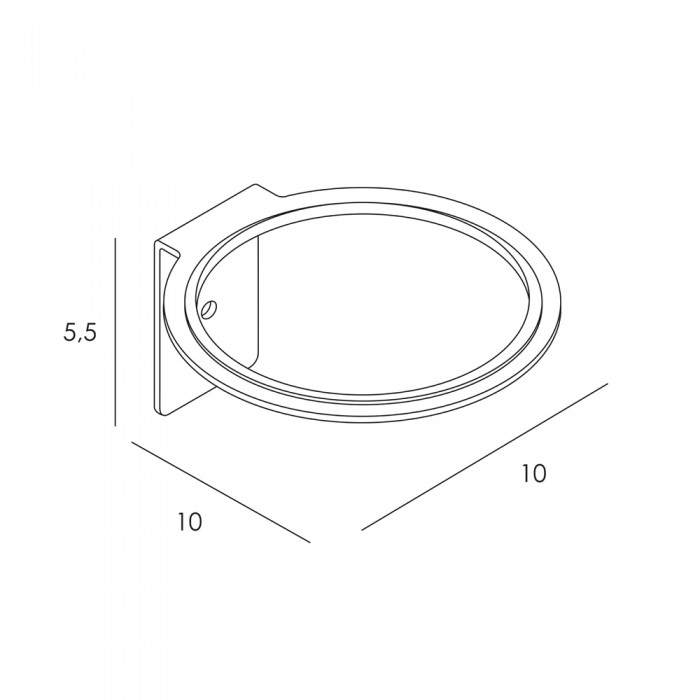 Βάση για Πιστολάκι Μαλλιών 100x100x55mm Χρωμέ IMEX SLIM006
