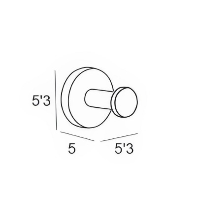Άγκιστρο Μπάνιου Μονό 53x53x50mm Ροζ Χρυσό Ματ/Χαλκού Torrent Manillons Group Imex ECO VALI001/ORC