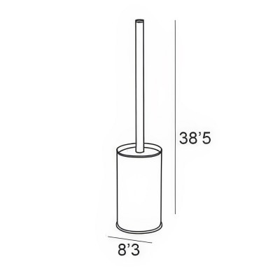 Πιγκάλ Δαπέδου 385x83mm Black Gun Metal Torrent Manillons Group Imex ECO VALI004/BGM