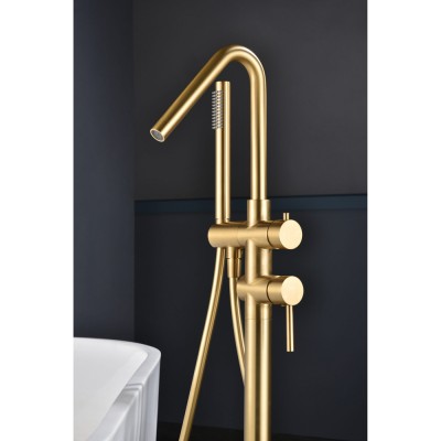 Αναμικτική Μπαταρία Μπανιέρας Ελεύθερη PVD Χρυσό Ματ IMEX CÓRCEGA BBECO1/OC