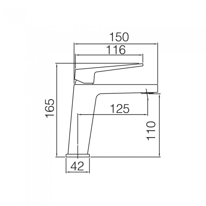 Αναμεικτική Μπαταρία Νιπτήρος PVD Black Gun Metal IMEX ART BDAR025-1BGM