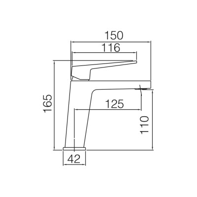 Αναμεικτική Μπαταρία Νιπτήρος Λευκό Ματ IMEX ART BDAR025-1BL