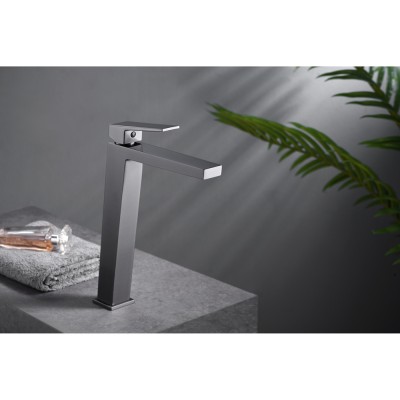 Αναμεικτική Μπαταρία Πάγκου Ψηλή PVD Black Gun Metal IMEX ART BDAR025-3BGM