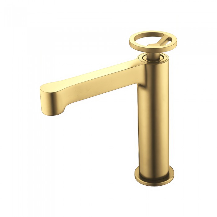 Αναμεικτική Μπαταρία Νιπτήρος PVD Χρυσό Ματ IMEX OLIMPO BDC033-1OC