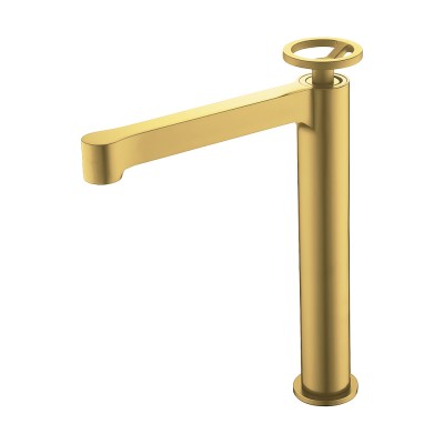 Αναμεικτική Μπαταρία Πάγκου Ψηλή PVD Χρυσό Ματ IMEX OLIMPO BDC033-3OC