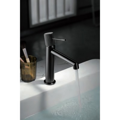 Αναμεικτική Μπαταρία Νιπτήρος Μαύρο Ματ IMEX LINE BDD038-1NG