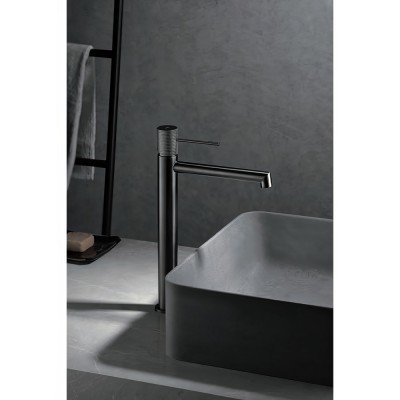 Αναμεικτική Μπαταρία Πάγκου Ψηλή PVD Black Gun Metal IMEX LINE BDD038-3BGM