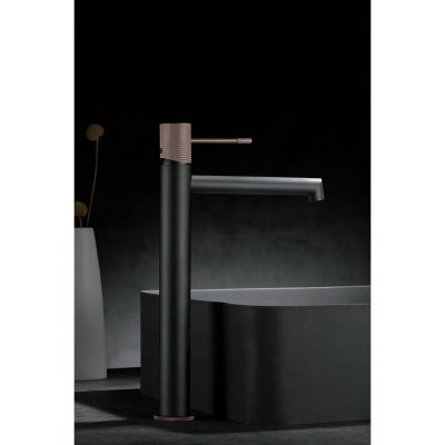 Αναμεικτική Μπαταρία Πάγκου Ψηλή Γκρι Ματ - Σαμπανιζέ IMEX LINE BDD038-3GC