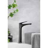 Αναμεικτική Μπαταρία Πάγκου Ψηλή PVD Black Gun Metal IMEX DELOS BDD055-3BGM