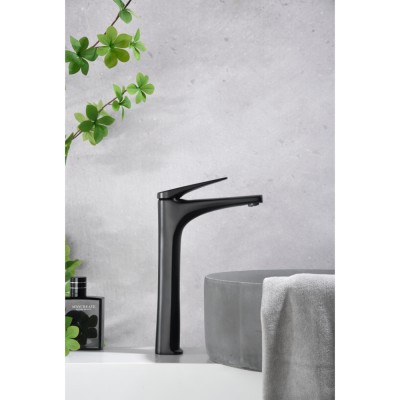 Αναμεικτική Μπαταρία Πάγκου Ψηλή PVD Black Gun Metal IMEX DELOS BDD055-3BGM