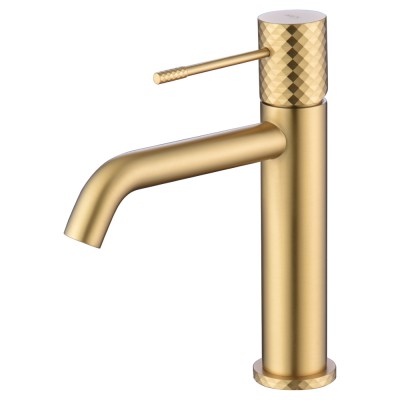 Αναμεικτική Μπαταρία Νιπτήρος PVD Χρυσό Ματ IMEX GENOVA BDG053-1OC