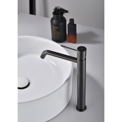 Αναμεικτική Μπαταρία Πάγκου Ψηλή PVD Black Gun Metal IMEX GENOVA BDG053-3BGM