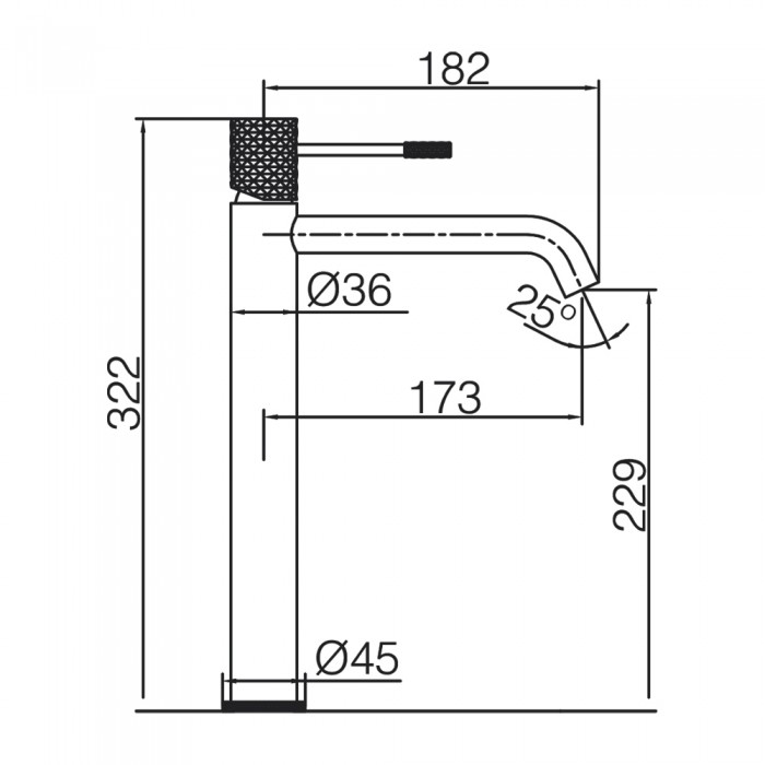 Αναμεικτική Μπαταρία Πάγκου Ψηλή PVD Black Gun Metal IMEX GENOVA BDG053-3BGM