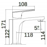 Αναμεικτική Μπαταρία Νιπτήρος Χρωμέ IMEX BALI BDI017-1