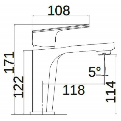 Αναμεικτική Μπαταρία Νιπτήρος Χρωμέ IMEX BALI BDI017-1
