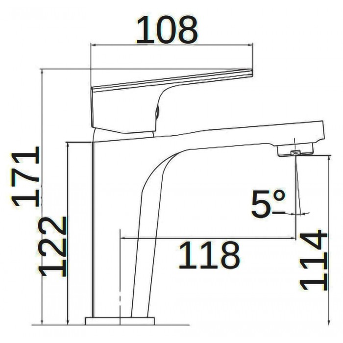 Αναμεικτική Μπαταρία Νιπτήρος Χρωμέ IMEX BALI BDI017-1