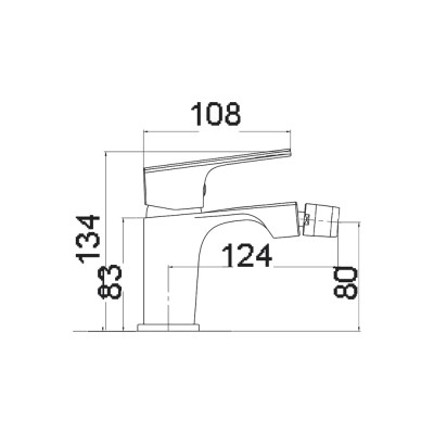 Αναμεικτική Μπαταρία Μπιντέ Χρωμέ IMEX BALI BDI017-2