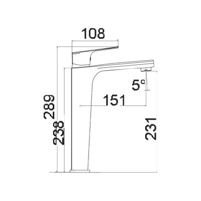 Αναμεικτική Μπαταρία Πάγκου Ψηλή Χρωμέ IMEX BALI BDI017-3