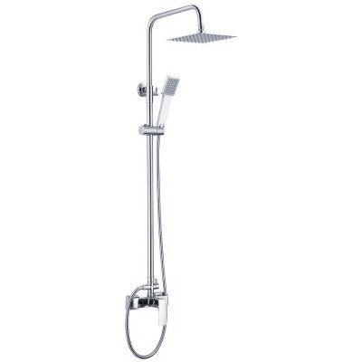 Στήλη Ντους 2 Εξόδων με Ρυθμιζόμενη Τηλεσκοπική Βέργα 94-130εκ Χρωμέ IMEX BALI BDI017