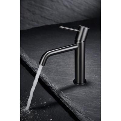 Αναμεικτική Μπαταρία Νιπτήρος PVD Black Gun Metal IMEX MONZA BDM039-1BGM