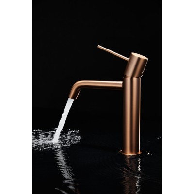 Αναμεικτική Μπαταρία Νιπτήρος PVD Ροζ Χρυσό Ματ/ Χαλκού IMEX MONZA BDM039-1ORC