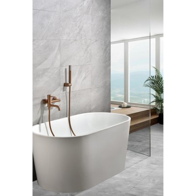 Αναμεικτική Μπαταρία Λουτρού PVD Ροζ Χρυσό Ματ/ Χαλκού IMEX MONZA BDM039-4ORC