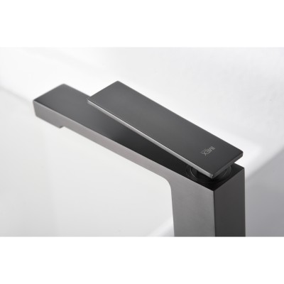 Αναμεικτική Μπαταρία Πάγκου Ψηλή PVD Black Gun Metal IMEX PISA BDP048-3BGM