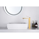 Αναμεικτική Μπαταρία Πάγκου Ψηλή PVD Χρυσό Ματ IMEX PISA BDP048-3OC