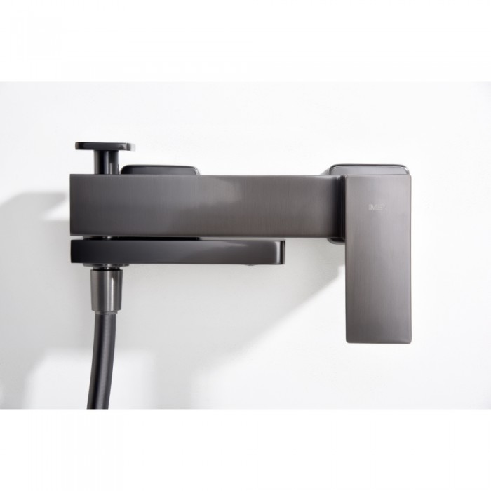 Αναμεικτική Μπαταρία Λουτρού PVD Black Gun Metal IMEX PISA BDP048-4BGM