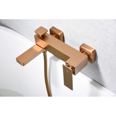 Αναμεικτική Μπαταρία Λουτρού PVD Ροζ Χρυσό Ματ/ Χαλκού IMEX PISA BDP048-4ORC