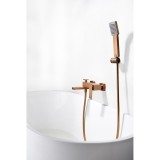 Αναμεικτική Μπαταρία Λουτρού PVD Ροζ Χρυσό Ματ/ Χαλκού IMEX PISA BDP048-4ORC