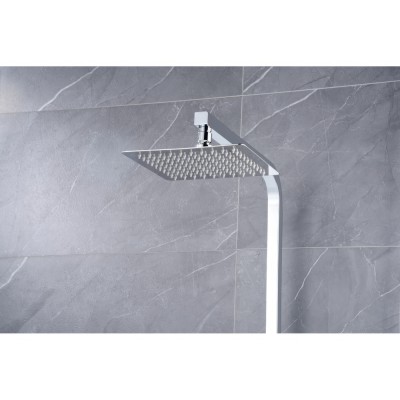 Στήλη Ντους 2 Εξόδων με Ρυθμιζόμενη Τηλεσκοπική Βέργα 88-124εκ Χρωμέ IMEX PISA BDP048