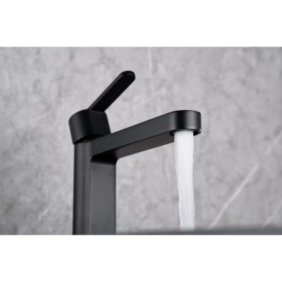 Αναμεικτική Μπαταρία Νιπτήρος Μαύρο Ματ IMEX ROMA BDR001-1NG