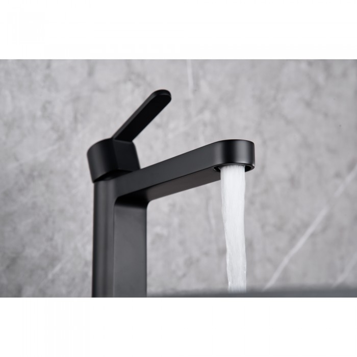 Αναμεικτική Μπαταρία Νιπτήρος Μαύρο Ματ IMEX ROMA BDR001-1NG