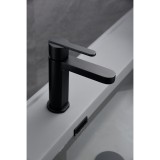 Αναμεικτική Μπαταρία Νιπτήρος Μαύρο Ματ IMEX ROMA BDR001-1NG