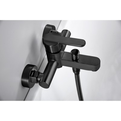 Αναμεικτική Μπαταρία Λουτρού Μαύρο Ματ IMEX ROMA BDR001-4NG