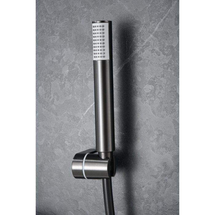 Αναμεικτική Μπαταρία Λουτρού Θερμοστατική PVD Black Gun Metal IMEX GENOVA BTG053-4BGM