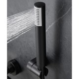 Αναμεικτική Μπαταρία Λουτρού Θερμοστατική Μαύρο Ματ IMEX GENOVA BTG053-4NG