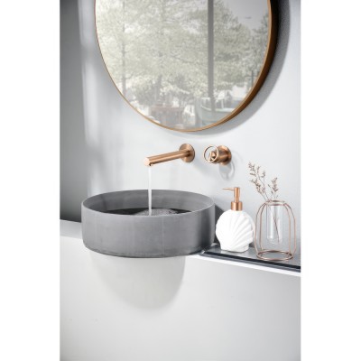 Εντοιχιζόμενη Μικτική Μπαταρία Νιπτήρος PVD Ροζ Χρυσό Ματ/ Χαλκού IMEX OLIMPO GLC033/ORC