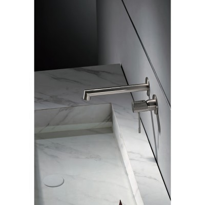 Εντοιχιζόμενη Μικτική Μπαταρία Νιπτήρος Νίκελ Ματ IMEX LINE GLD038/NQ