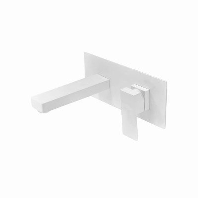 Εντοιχιζόμενη Μικτική Μπαταρία Νιπτήρος Λευκό Ματ IMEX SUIZA GLE020/BL