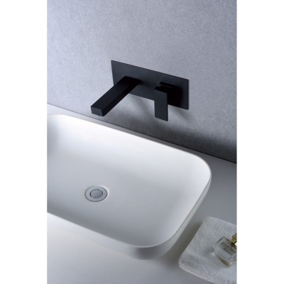 Εντοιχιζόμενη Μικτική Μπαταρία Νιπτήρος Μαύρο Ματ IMEX SUIZA GLE020/NG